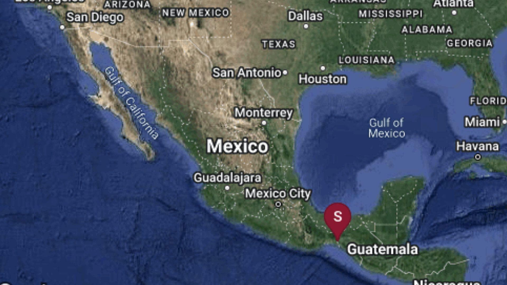 Se Registra Sismo de Magnitud 6.3 al Noreste de Arriaga, Chiapas