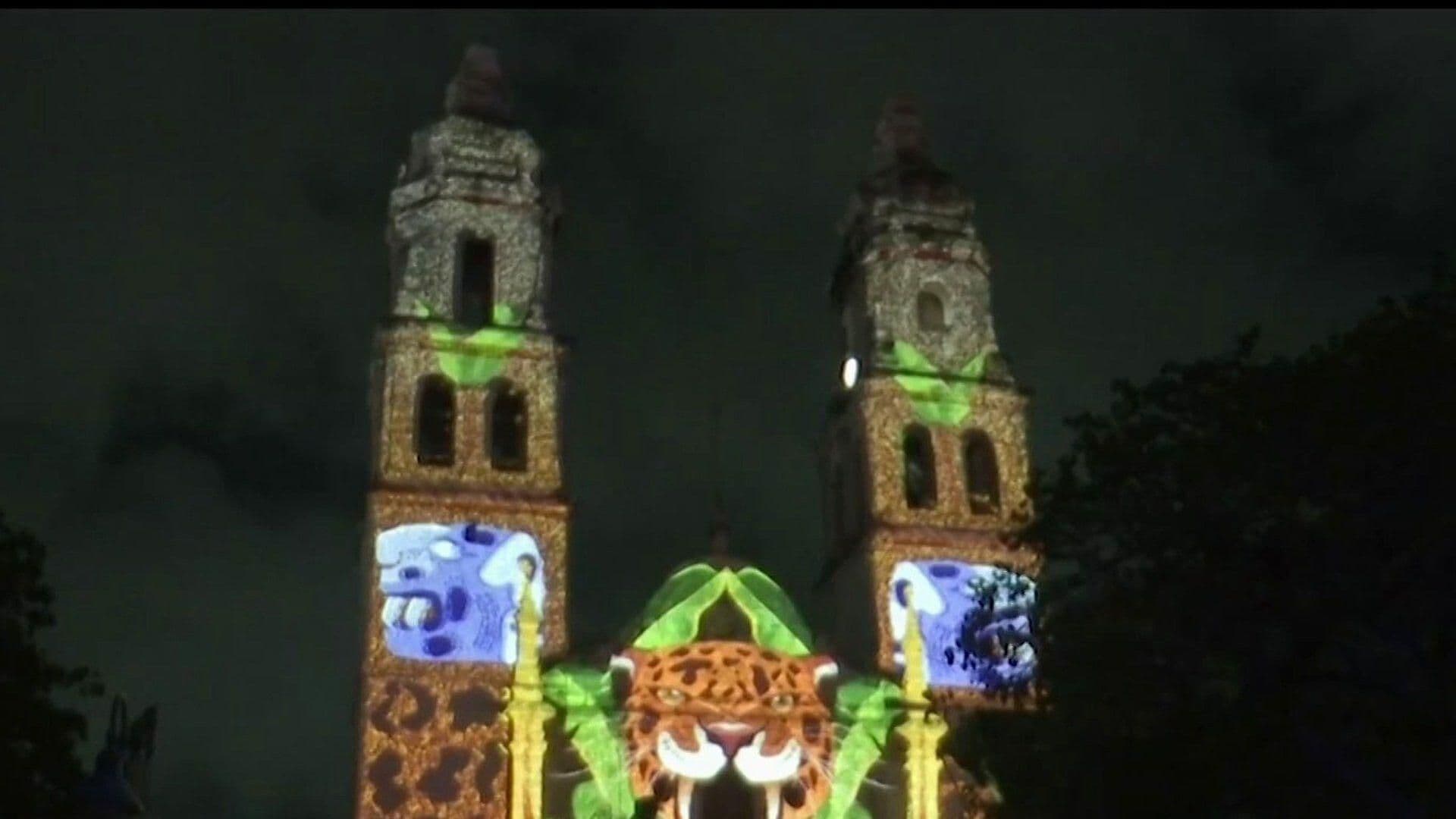 Centro Histórico de Campeche Brilla con Nuevo Video Mapping en la Catedral