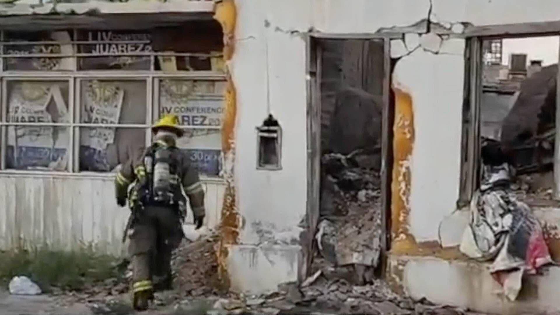 Reportan Incendio de Basura Dentro de Tapia del Centro de Ciudad Juárez