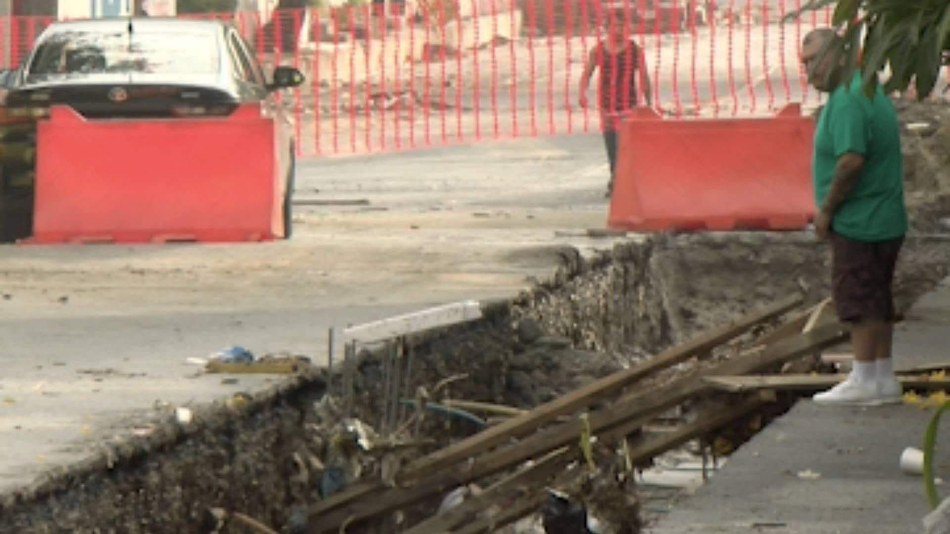 Riesgo por Obra Inconclusa tras Lluvias en la Colonia Francisco Villa En Monterrey