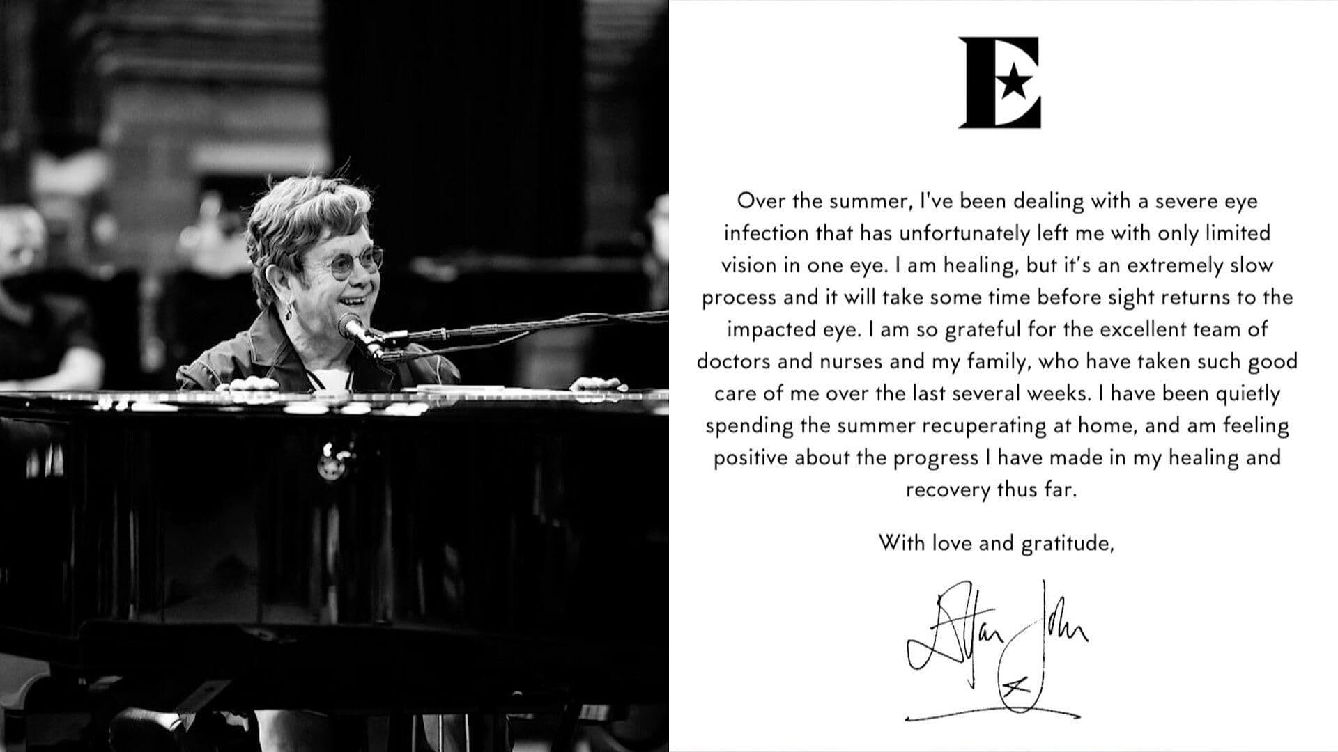 Elton John Confirma que Pierde la Vista por Fuerte Infección