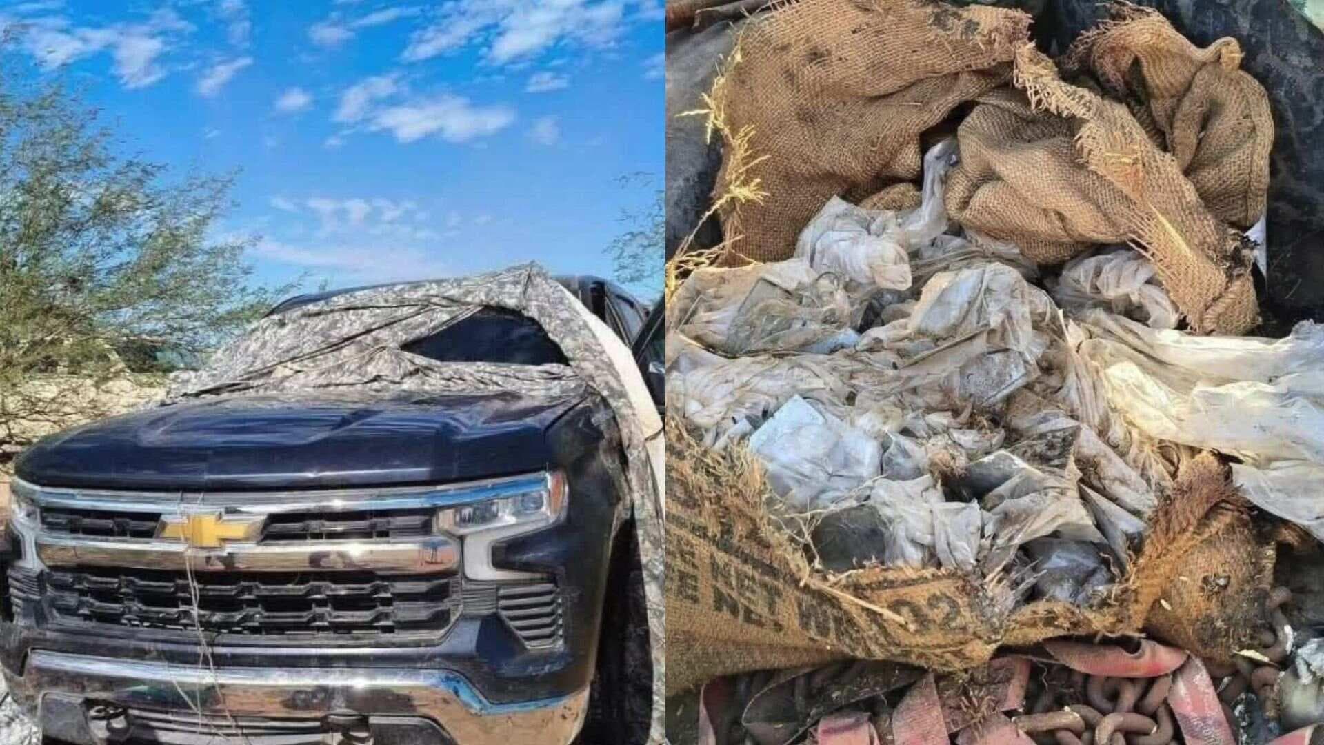 Aseguran 26 Explosivos Dentro de Auto Abandonado en Plutarco Elías Calles, Sonora