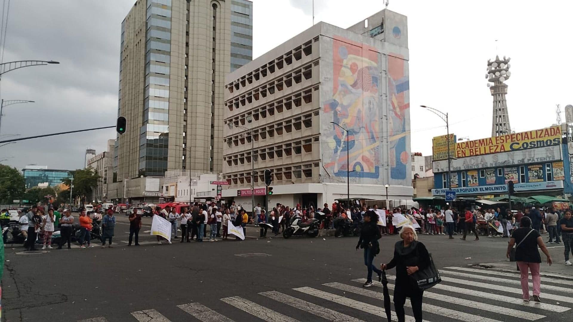 Manifestantes Retiran Bloqueo en Arcos de Belén en el Centro Histórico de CDMX