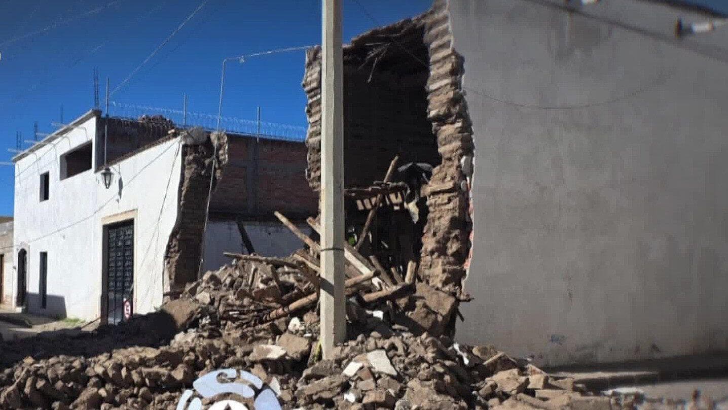 Finca Colapsa en la Cabecera Municipal de Jerez, Zacatecas; Esto Pasó