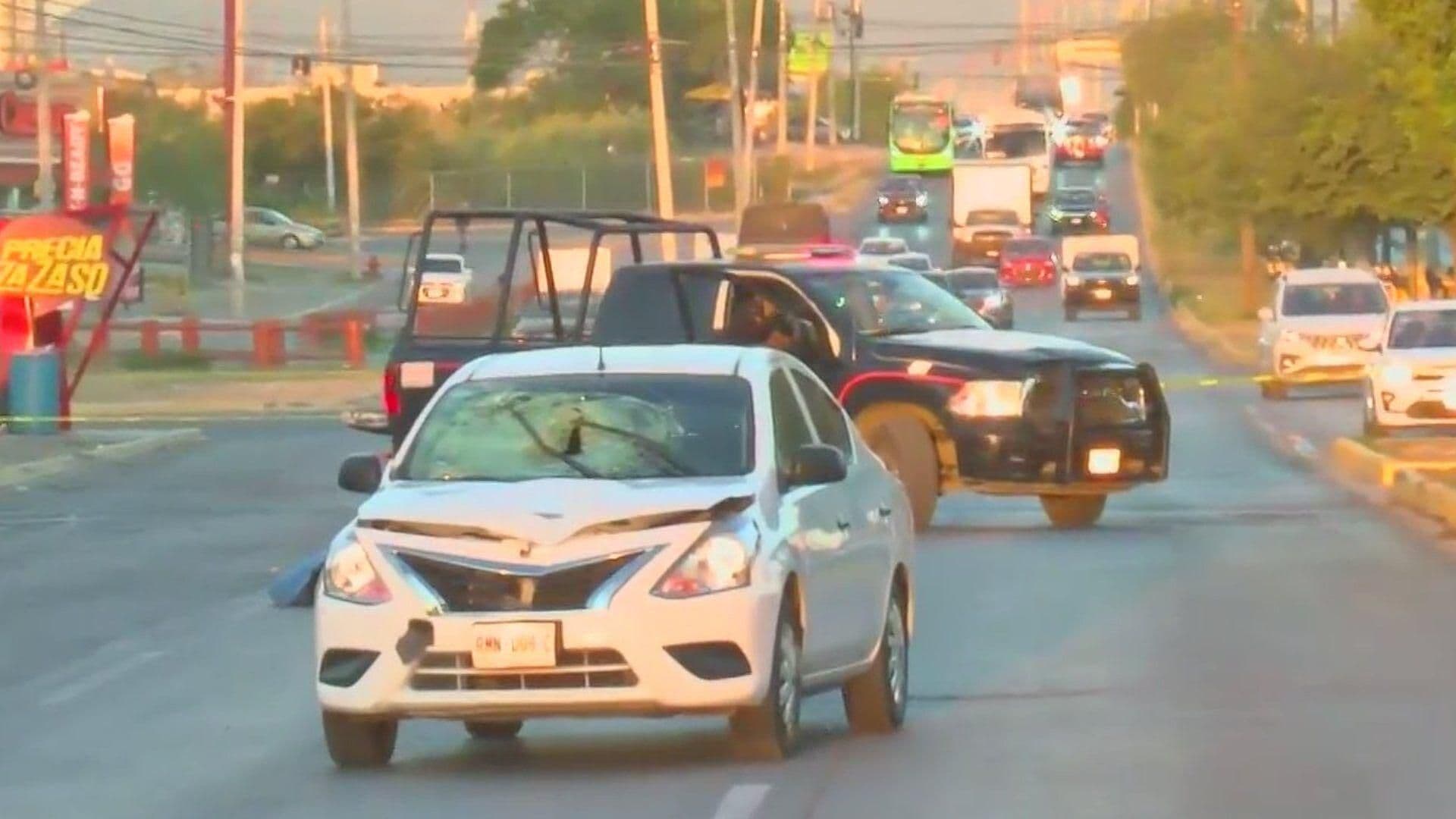 Captan Atropello de Mujer en la Avenida Eloy Cavazos en Juárez, Nuevo León