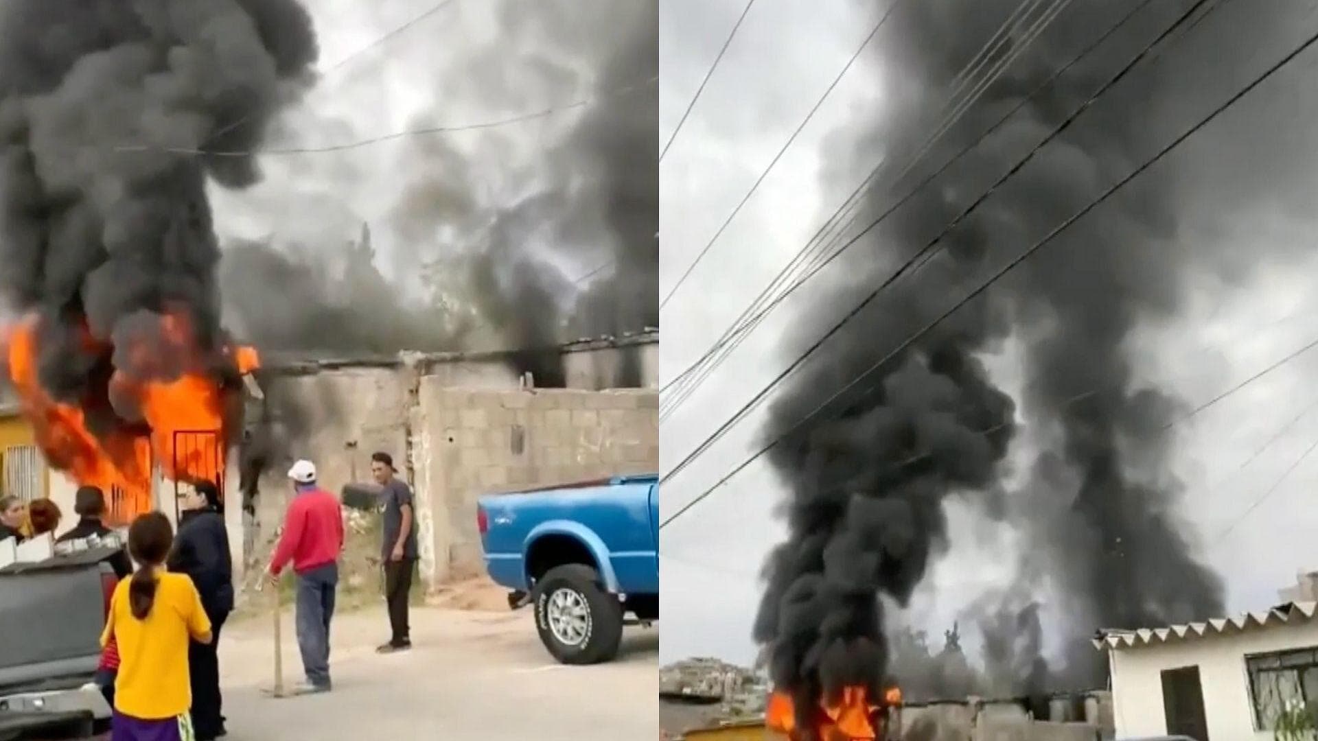 VIDEO: Así Fue el Incendio que Consume Casa en el Cerro de la Cruz de Chihuahua