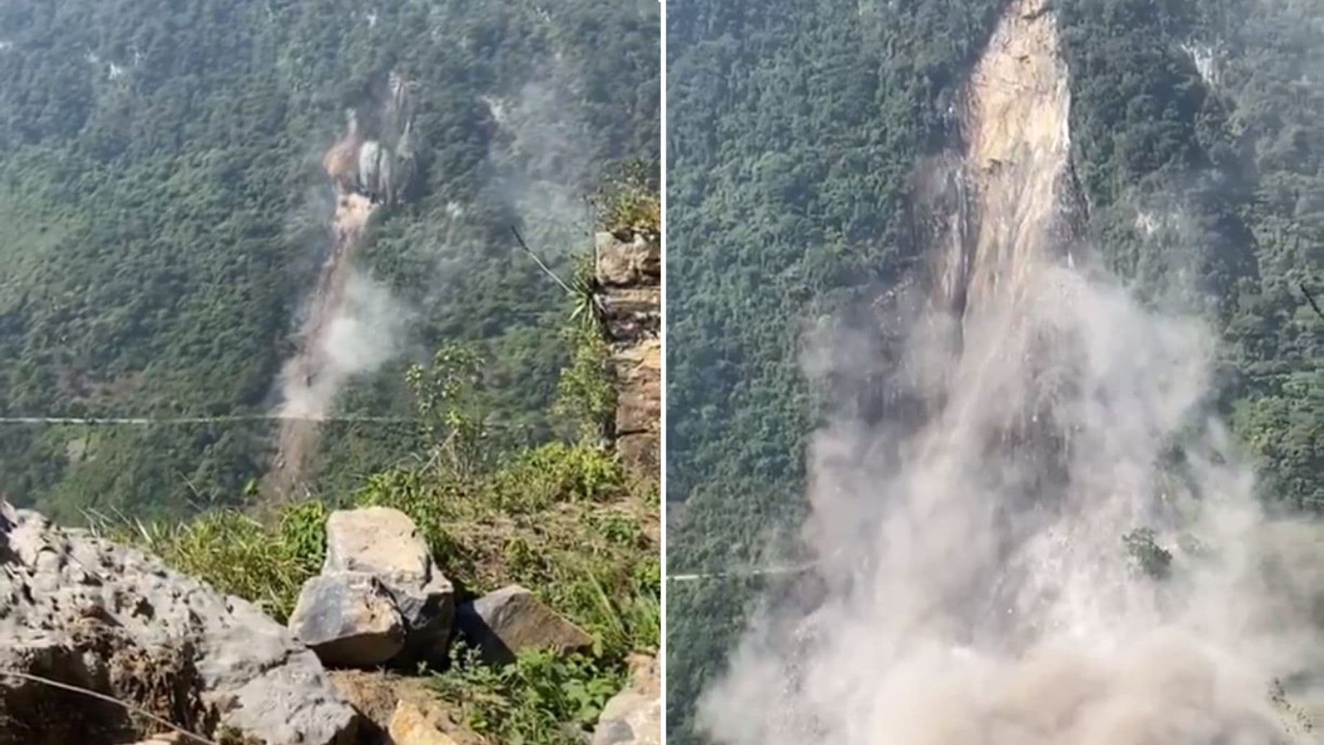 Así se Vivió el Momento Exacto del Derrumbe en Mixtla de Altamirano Veracruz | Video