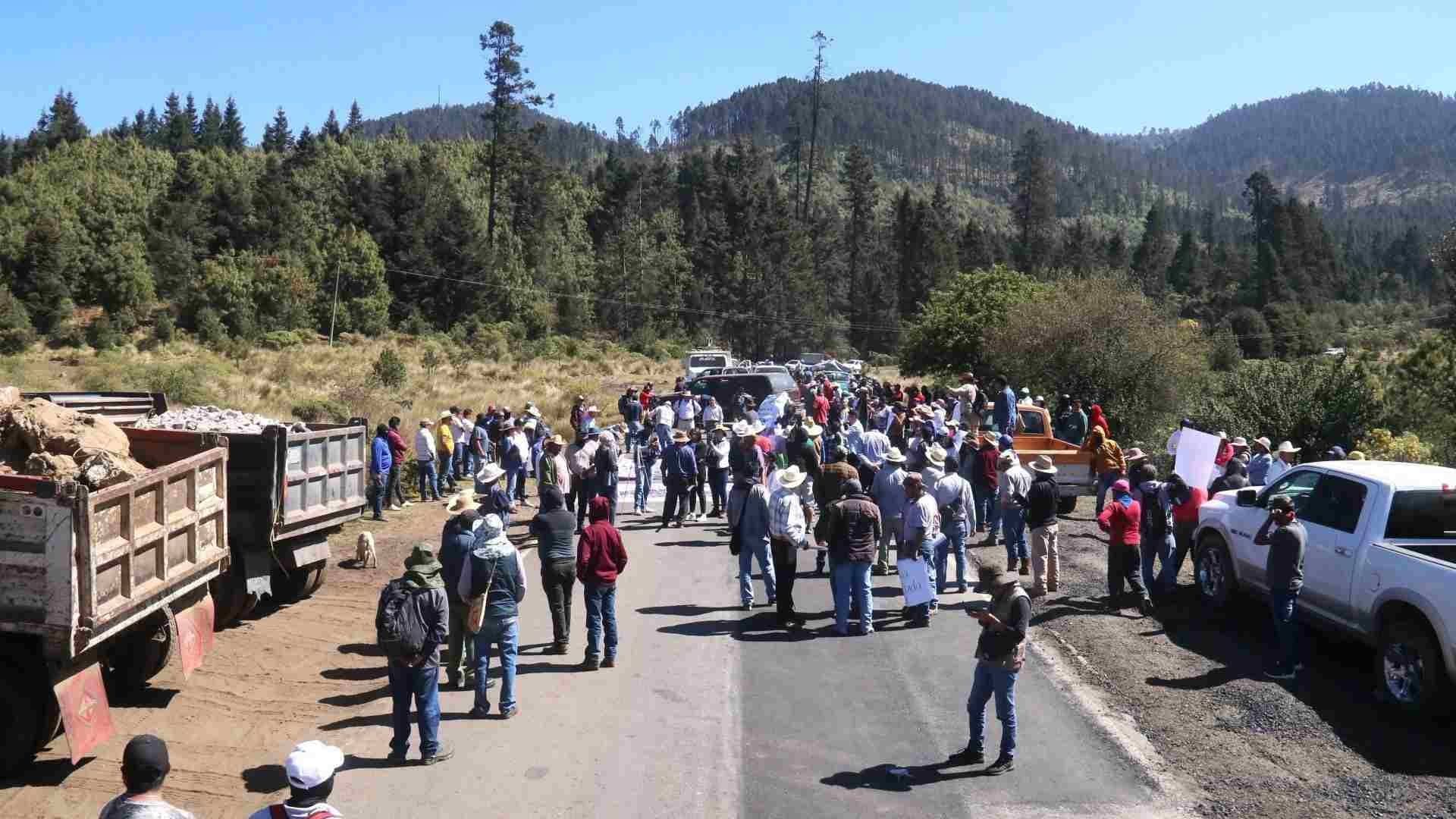 Comuneros de Ocuilan, Edomex, Protestan en Defensa del Gran Bosque de Agua