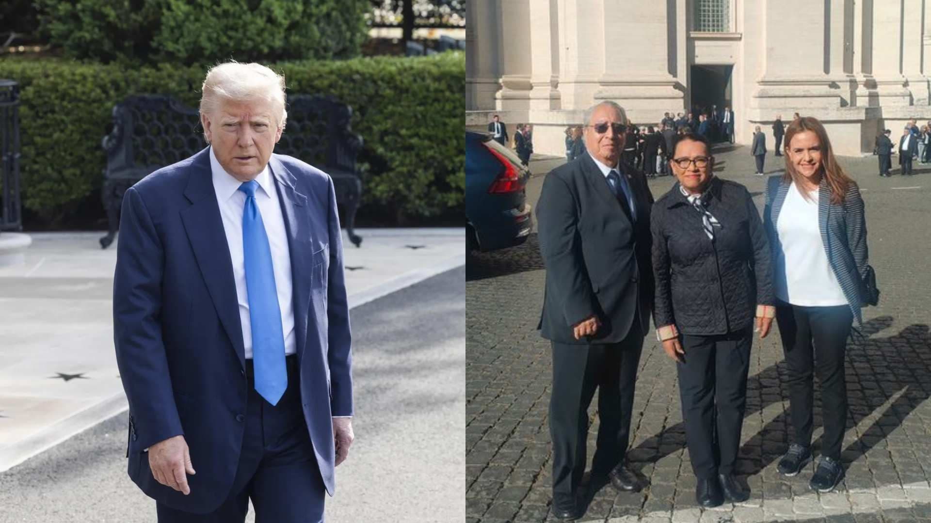 Trump y Rosa Icela Llegan al Vaticano Para Asistir al Funeral del Papa Francisco