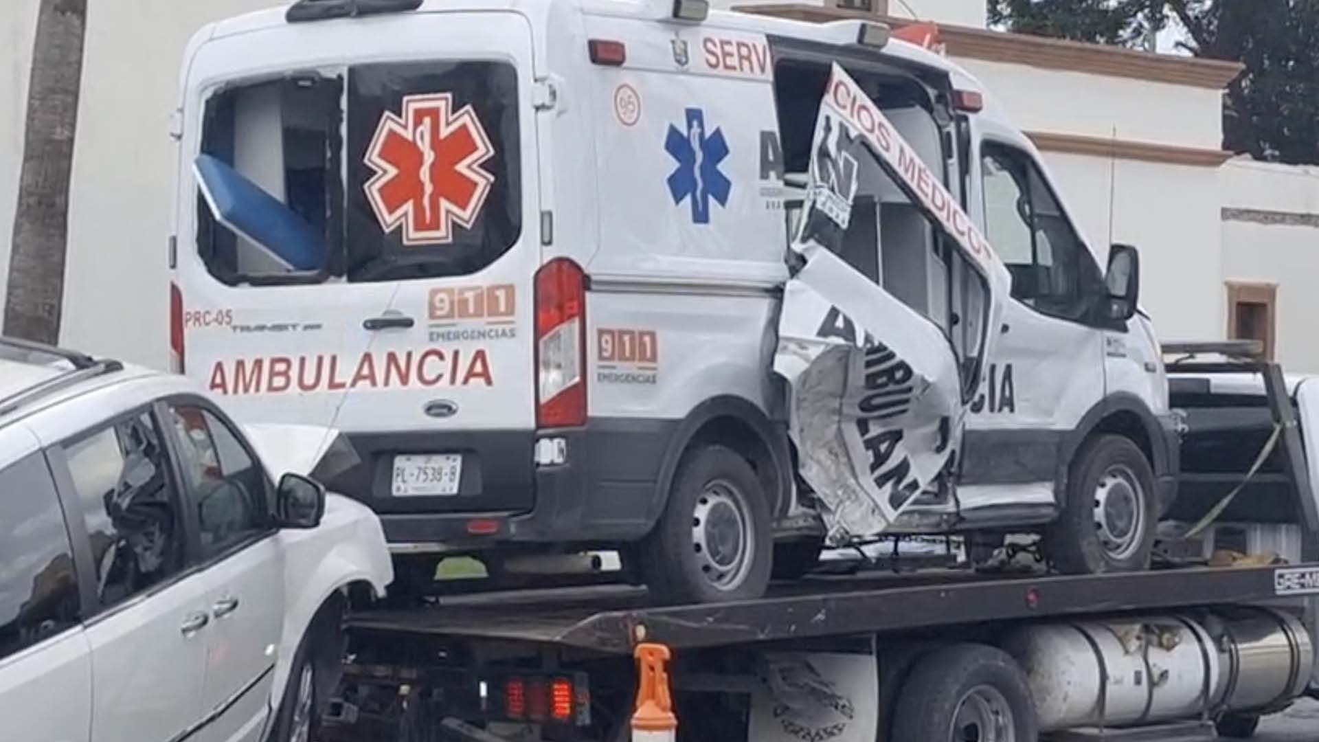 Ambulancia de Anáhuac Presuntamente se Pasa un Alto y Causa Choque Múltiple en Nuevo Laredo