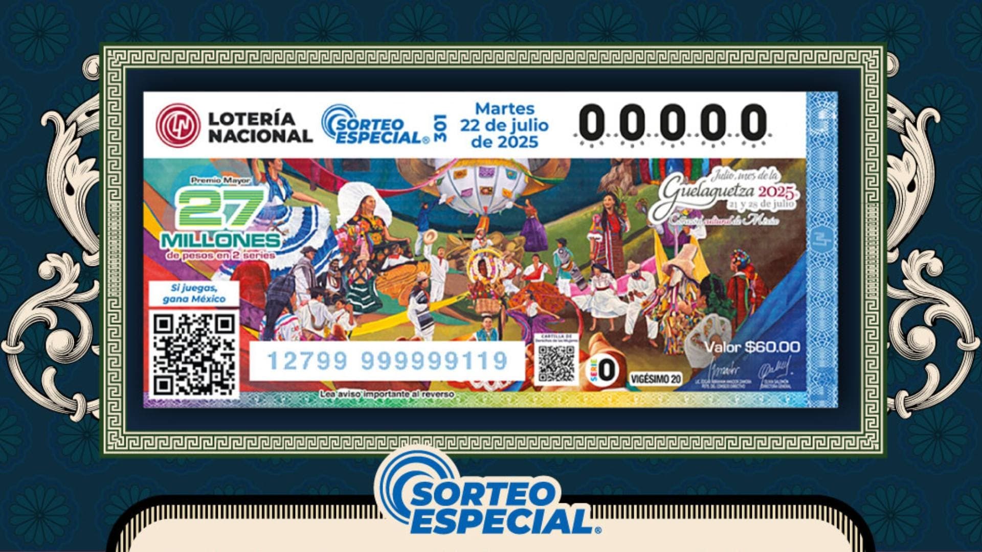 Resultados Lotería Nacional Hoy 22 de Julio 2025: Ganadores Sorteo Especial Desde la Guelaguetza