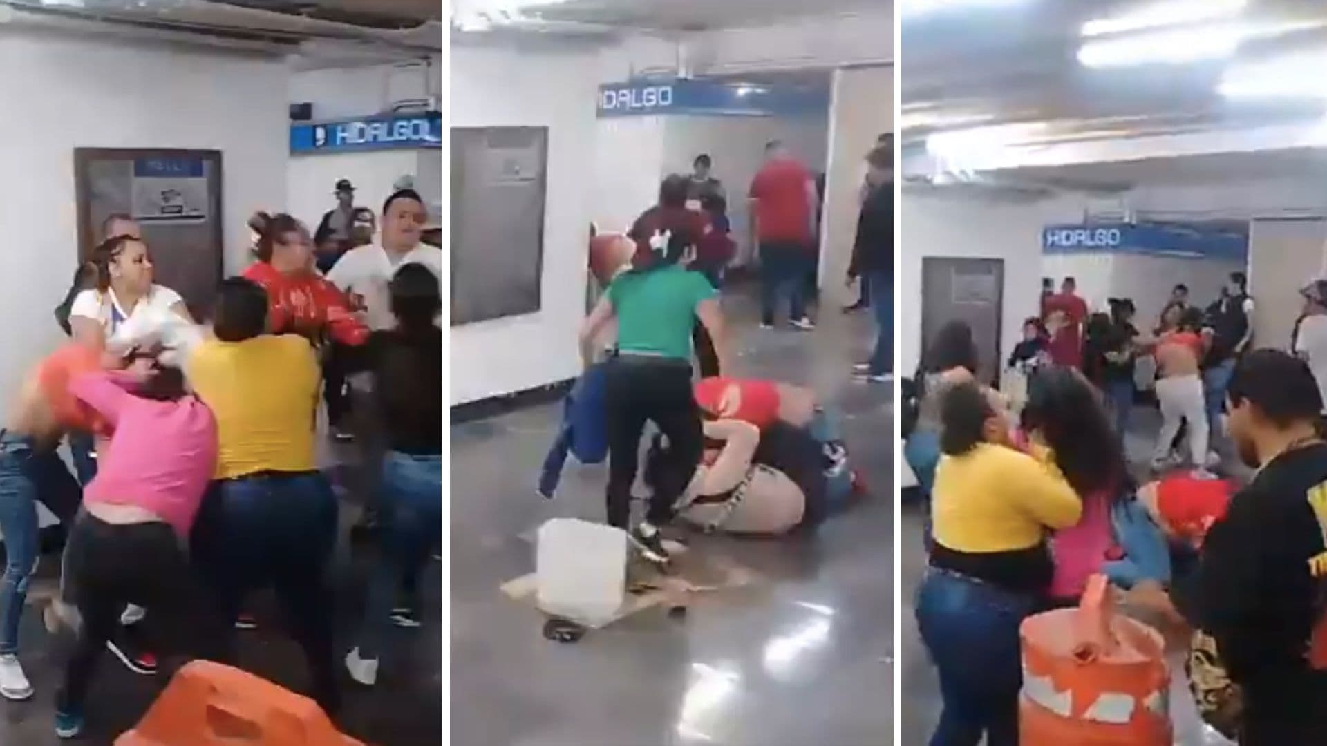 Video | ¡Vagoneros Se Dan con Todo en Metro Hidalgo de la CDMX!
