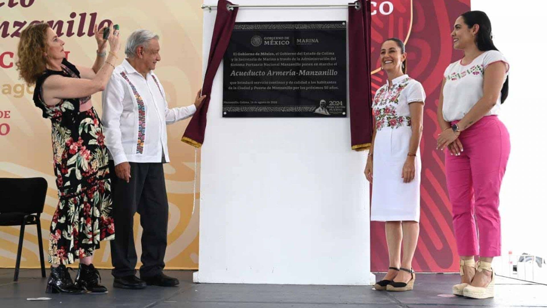 AMLO y Claudia Sheinbaum Inauguran Acueducto Armería-Manzanillo