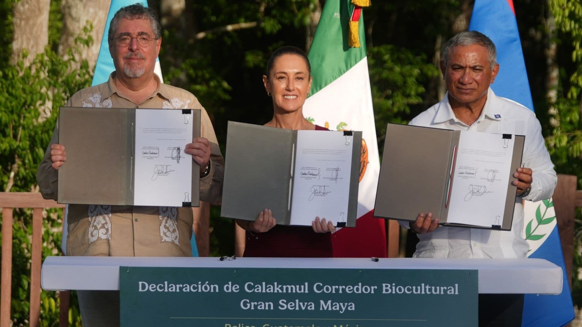 Reunión Trilateral México-Guatemala-Belice: Anuncian "Corredor Biocultural Gran Selva Maya"