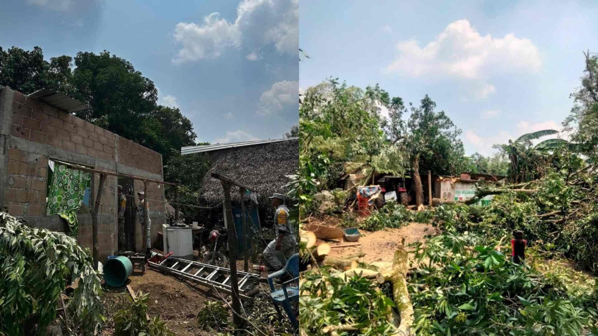 Viviendas Resultan Dañadas tras Fuerte Tromba Registrada en Texistepec, Veracruz
