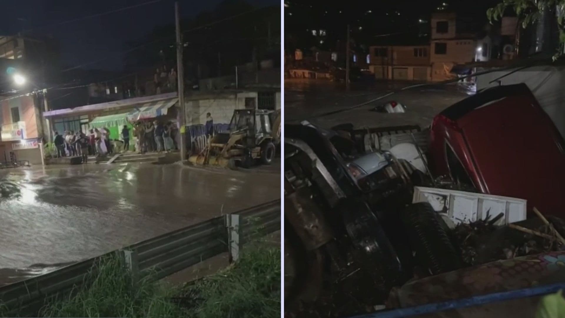 Río en Tejupilco se Desborda, Deja Casas Inundadas y Arrastra Varios Vehículos