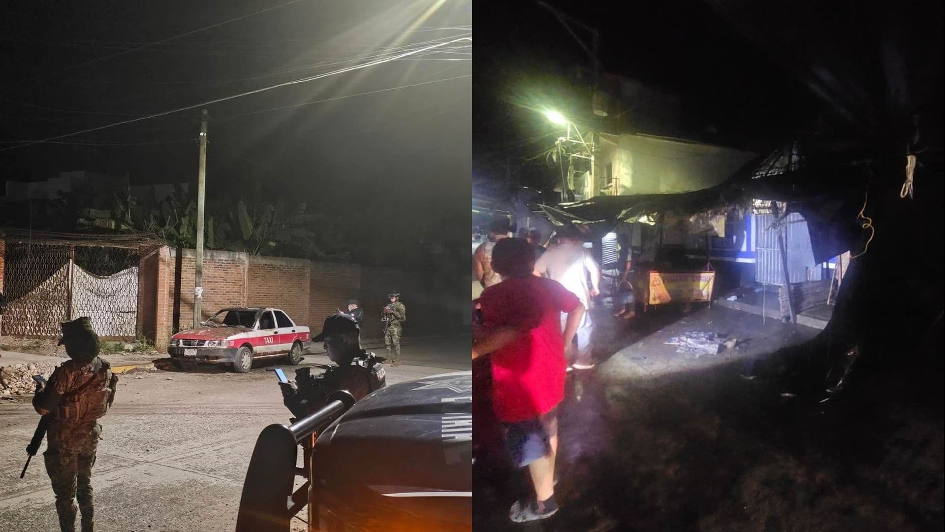 Incendian Bar y un Taxi en Álamo Temapache, al Norte de Veracruz