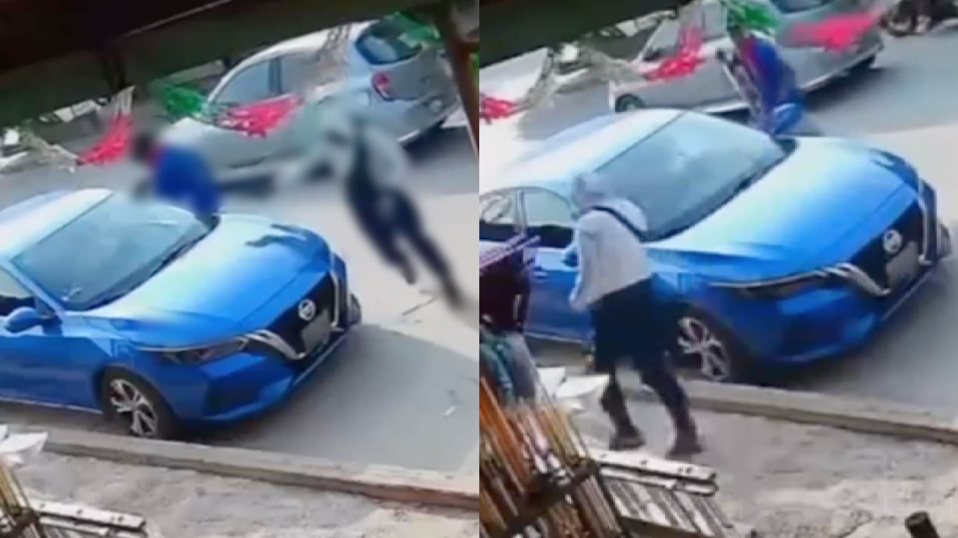 Video: Cámara de Seguridad Capta Violento Robo de Auto a Mujer Comerciante de Oteapan, Veracruz