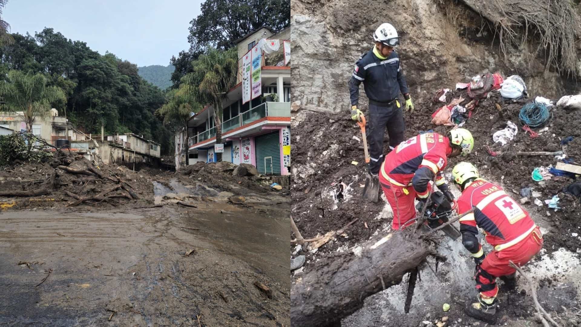 Aumenta a 9 los Muertos por Deslave en Jilotzingo; Concluyen Rescates
