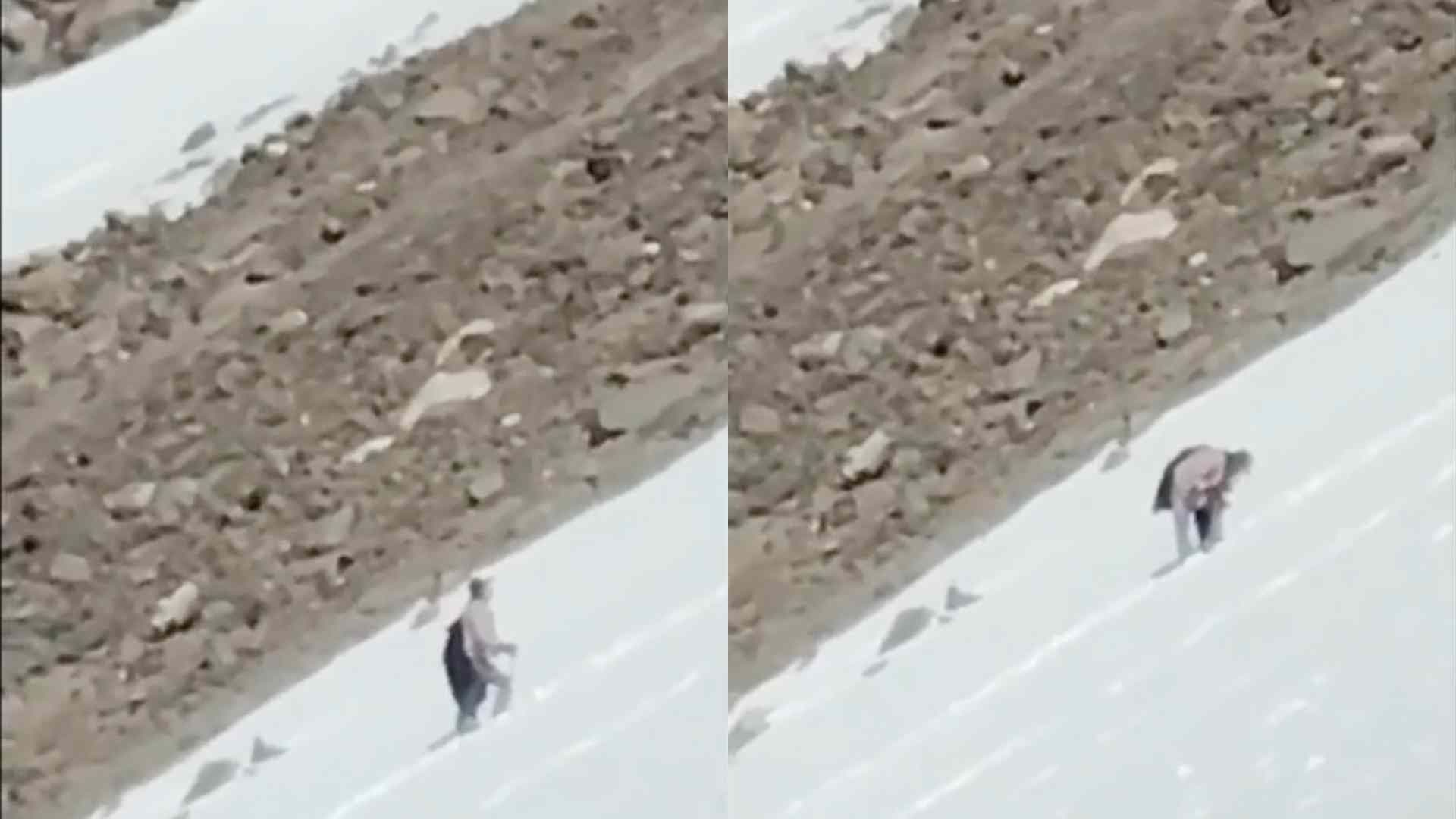 Video: Captan Hombre sin Equipo de Seguridad Subiendo el Pico de Orizaba