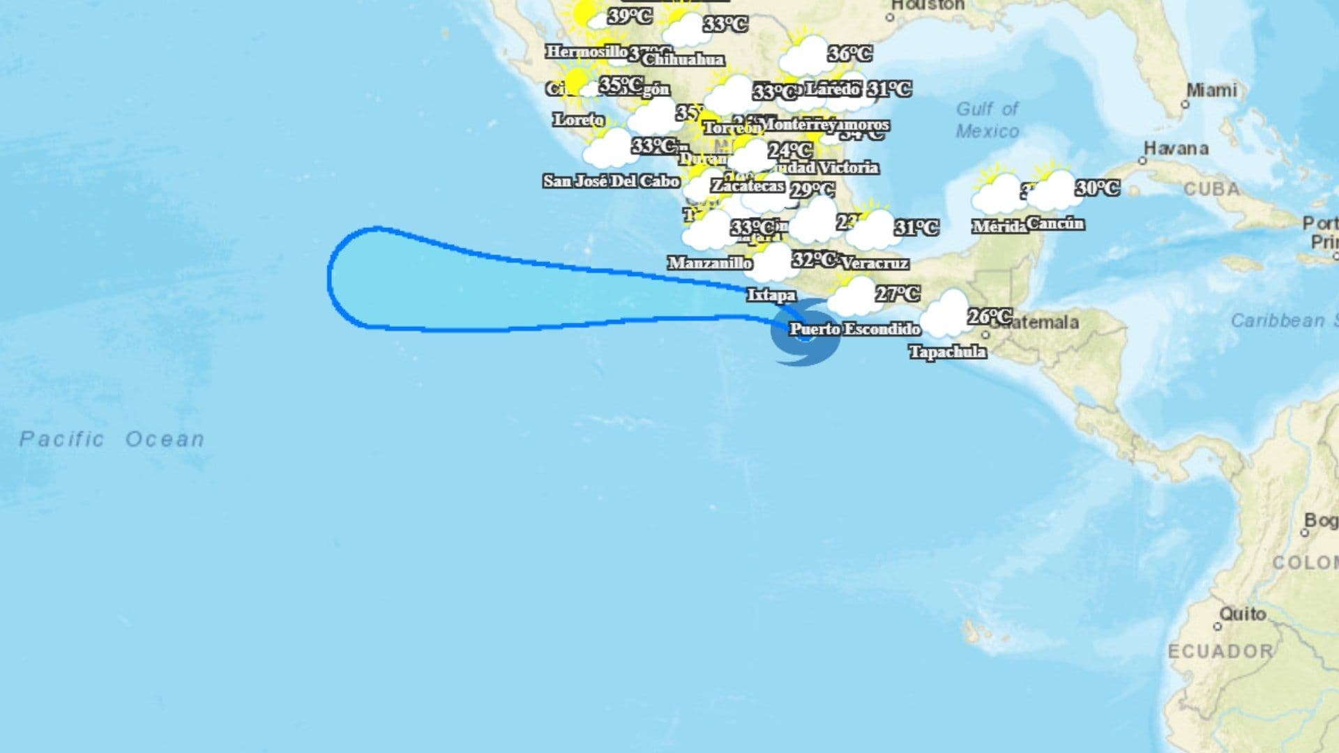 Se Forma la Tormenta Narda en el Pacífico Mexicano: Trayectoria del Potencial Huracán