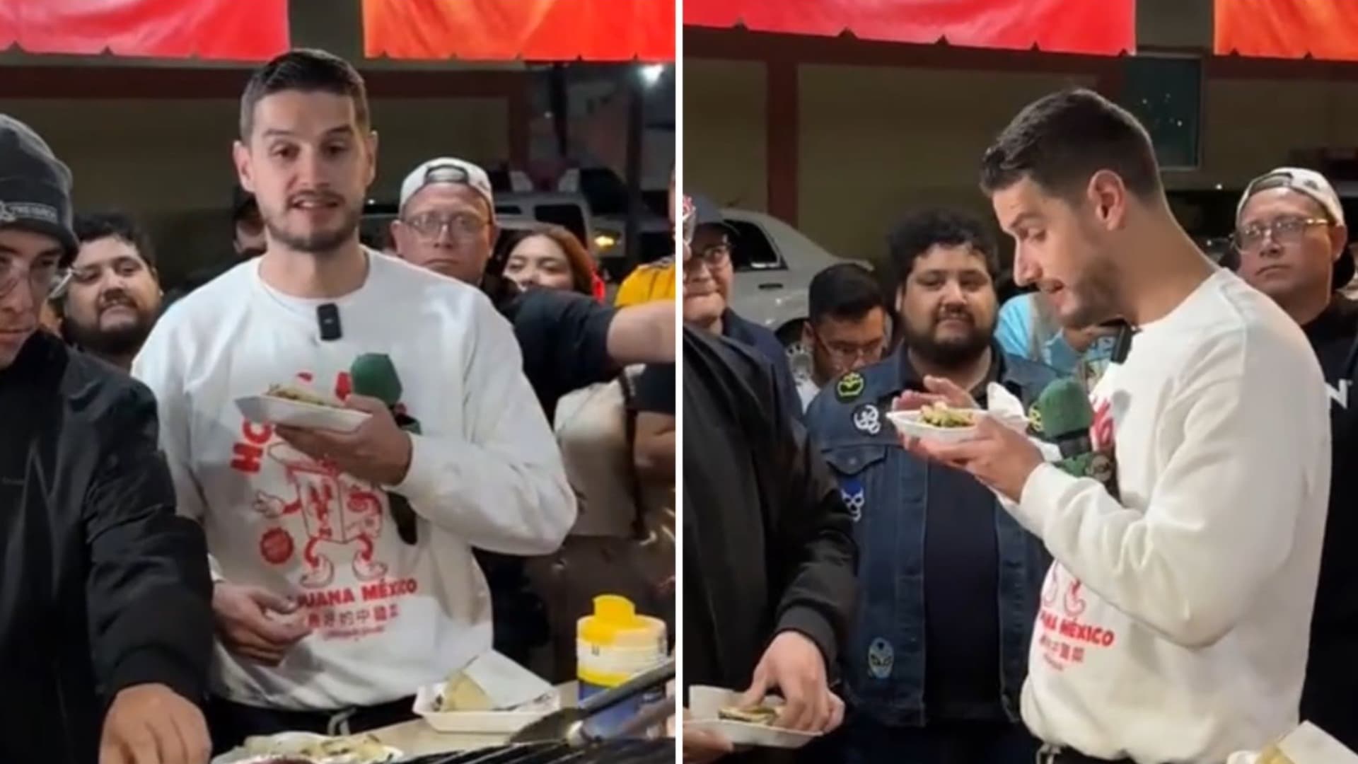 Adrián Marcelo Visita Las Calles de Tijuana y Prueba Los Famosos Tacos