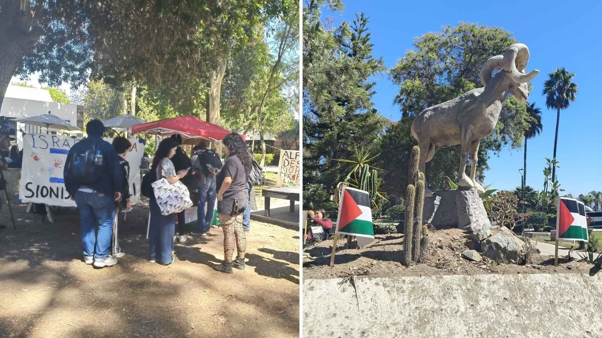 Estudiantes de UABC Protestan por Mexicanos Retenidos Cuando Viajaban a Gaza; Exigen Liberación