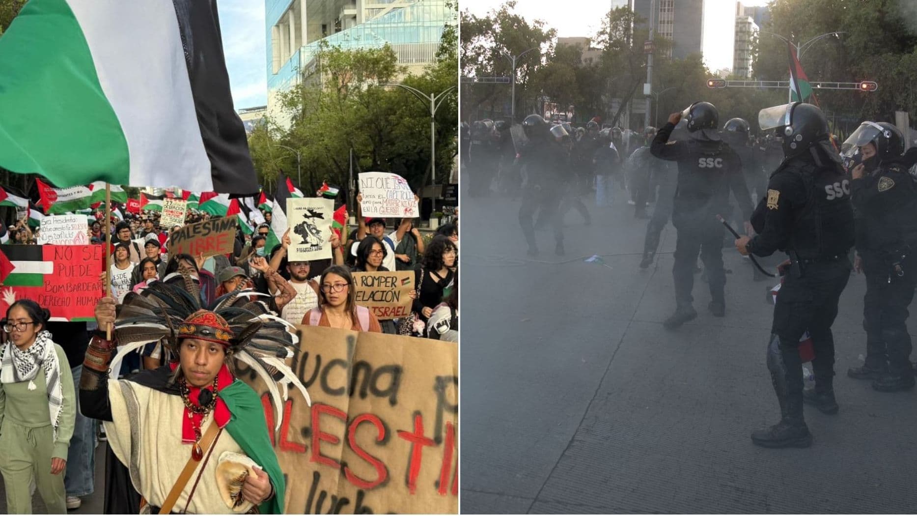 Marcha Pro Palestina: Participaron Más de 2 Mil Personas y Hubo 5 Heridos, Informa Gobierno CDMX