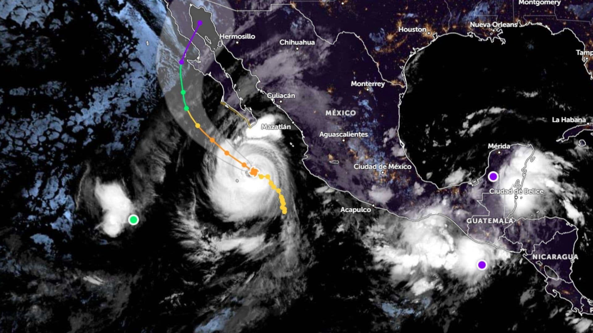 Priscilla Se Intensifica a Huracán Categoría 2 en Su Trayectoria por el Pacífico Mexicano