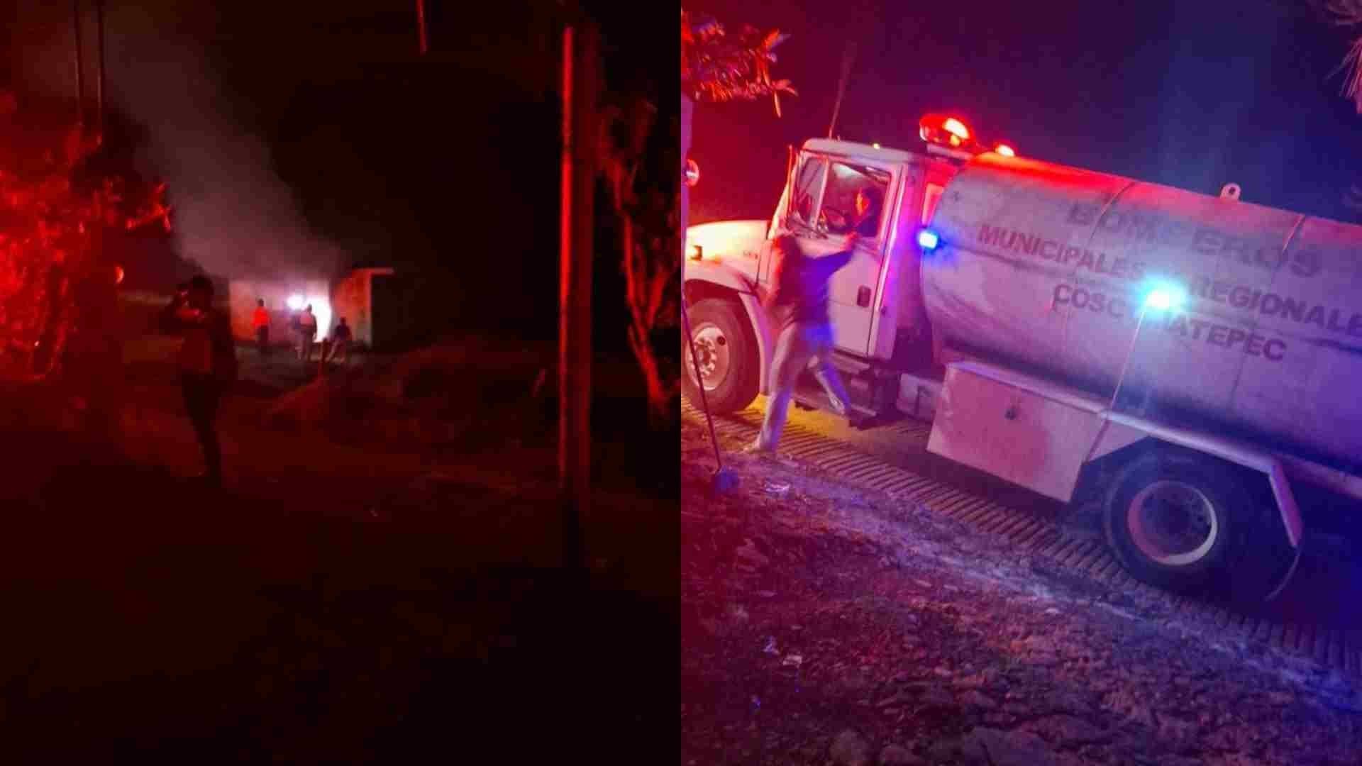 Adulto Mayor Pierde sus Pertenencias al Incendiarse su Vivienda; Ocurrió en Coscomatepec