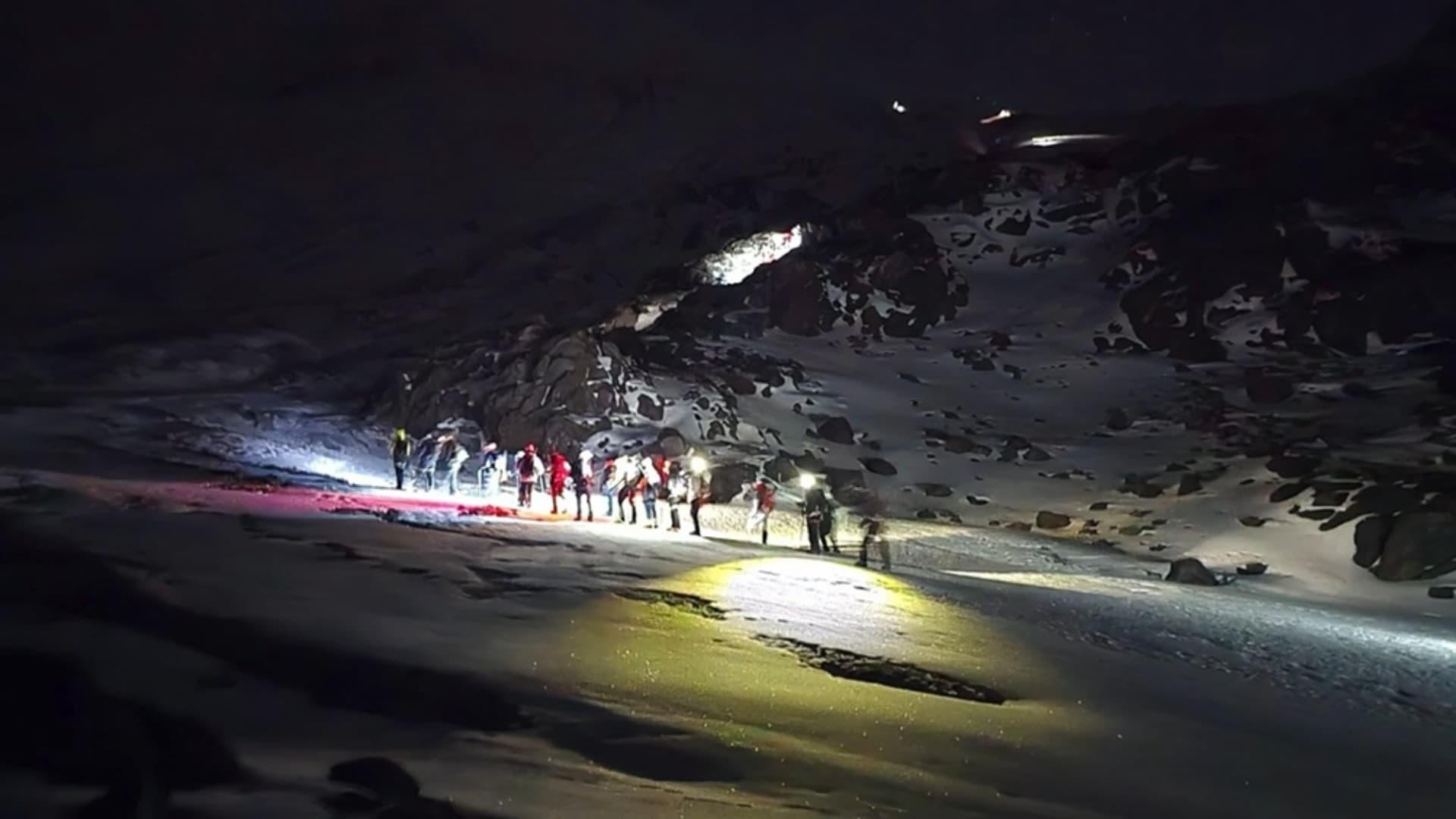 Rescate de Alpinistas de la Escuela Nacional de Alta Montaña Accidentados en Volcán Citlaltépetl Pico de Orizaba
