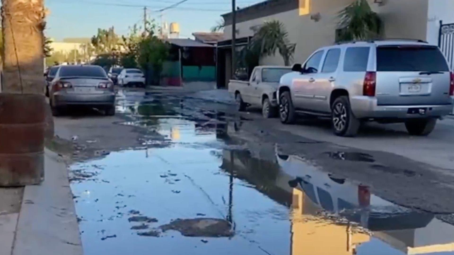 Reportan Vecinos Fuga de Aguas Negras en Colonia Nuevo Hermosillo