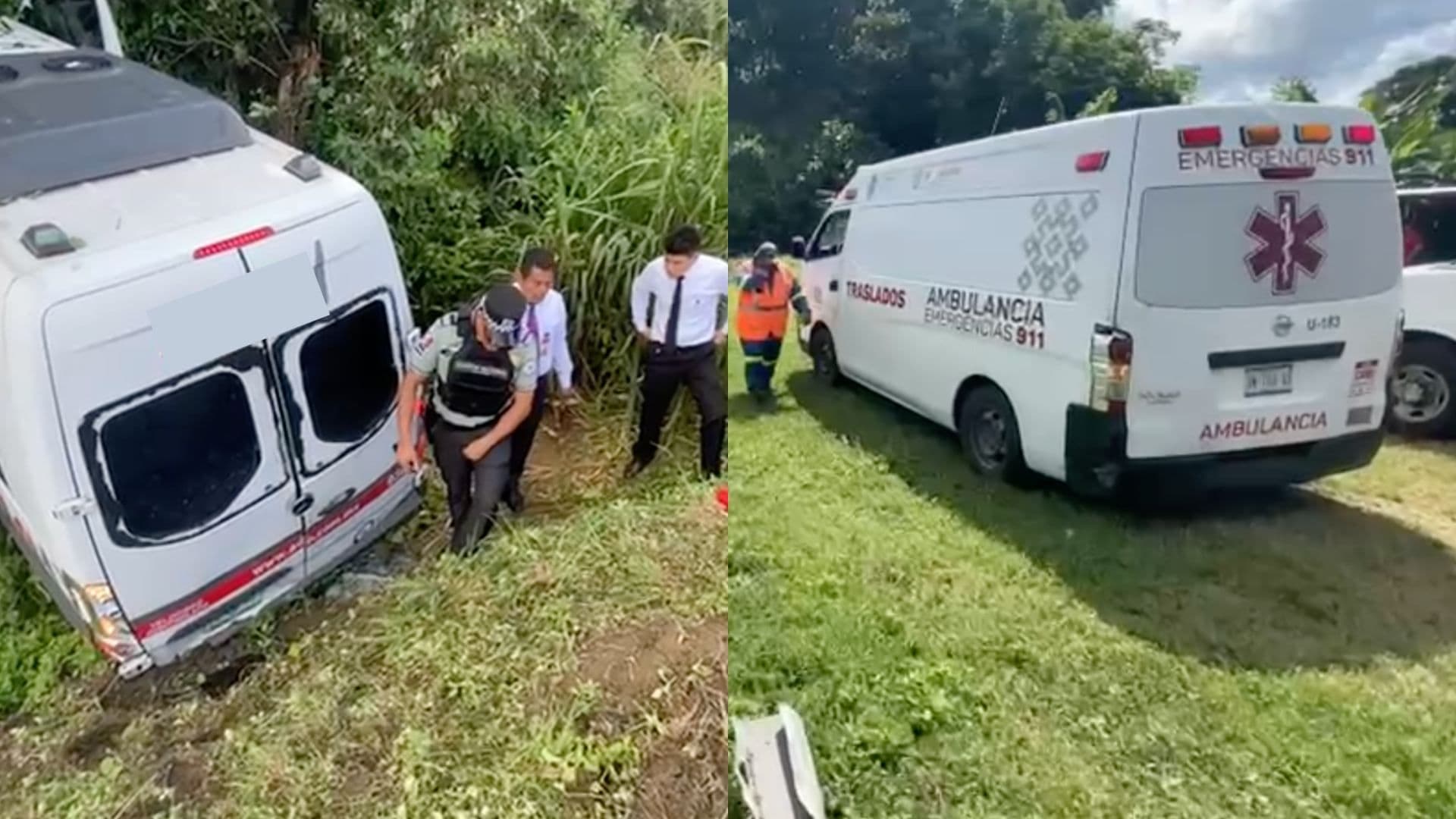 Camioneta con Pasajeros se Sale del Camino en Carretera Coatzacoalcos-Villahermosa; Hay Heridos