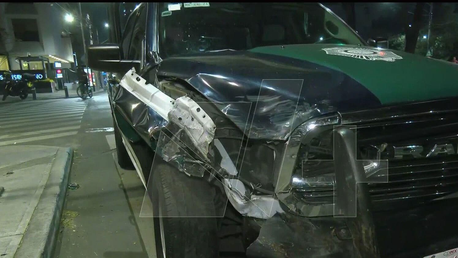 Automóvil Choca con Patrulla en Calles de la Colonia Anzures, CDMX