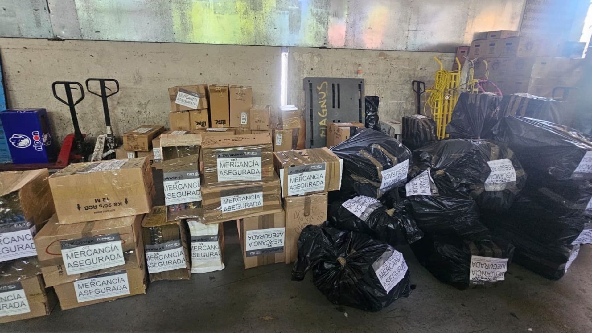 Decomisan en la Central de Abasto un Millonario Cargamento de Cigarros Ilegales