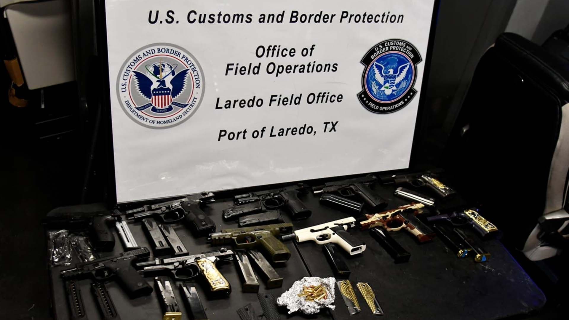 CBP Decomisa Armas en Puente Juárez-Lincoln en Laredo; se Dirigía a México
