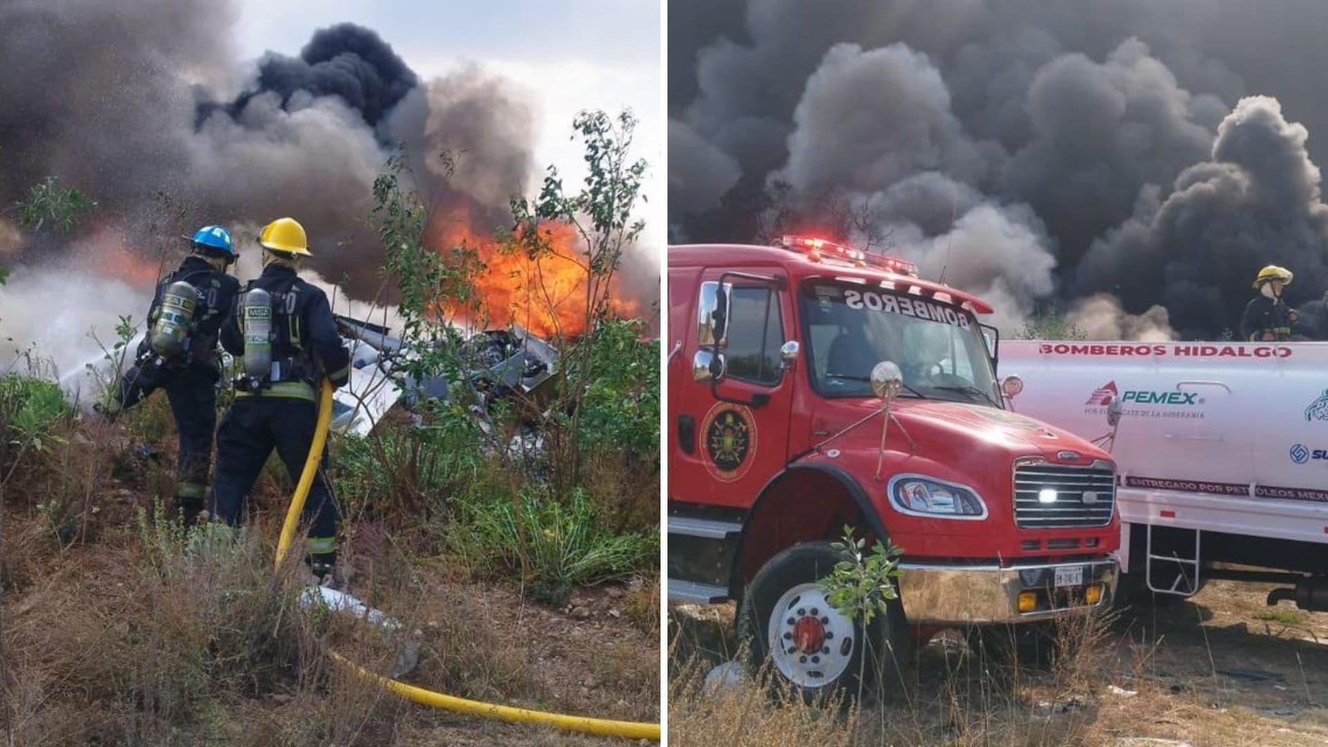 Quema de Basura se Sale de Control y Provoca Fuerte Incendio en Mineral de la Reforma, Hidalgo