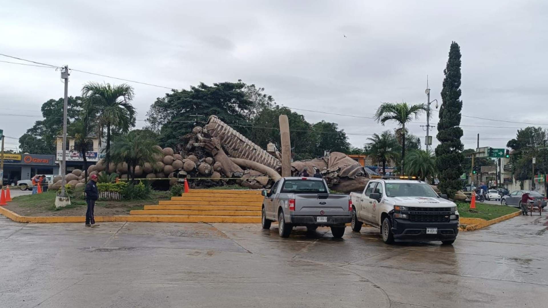 Colapsa Monumento "El Colotero" del Municipio de Álamo, al Norte de Veracruz: ¿Qué le Pasó?