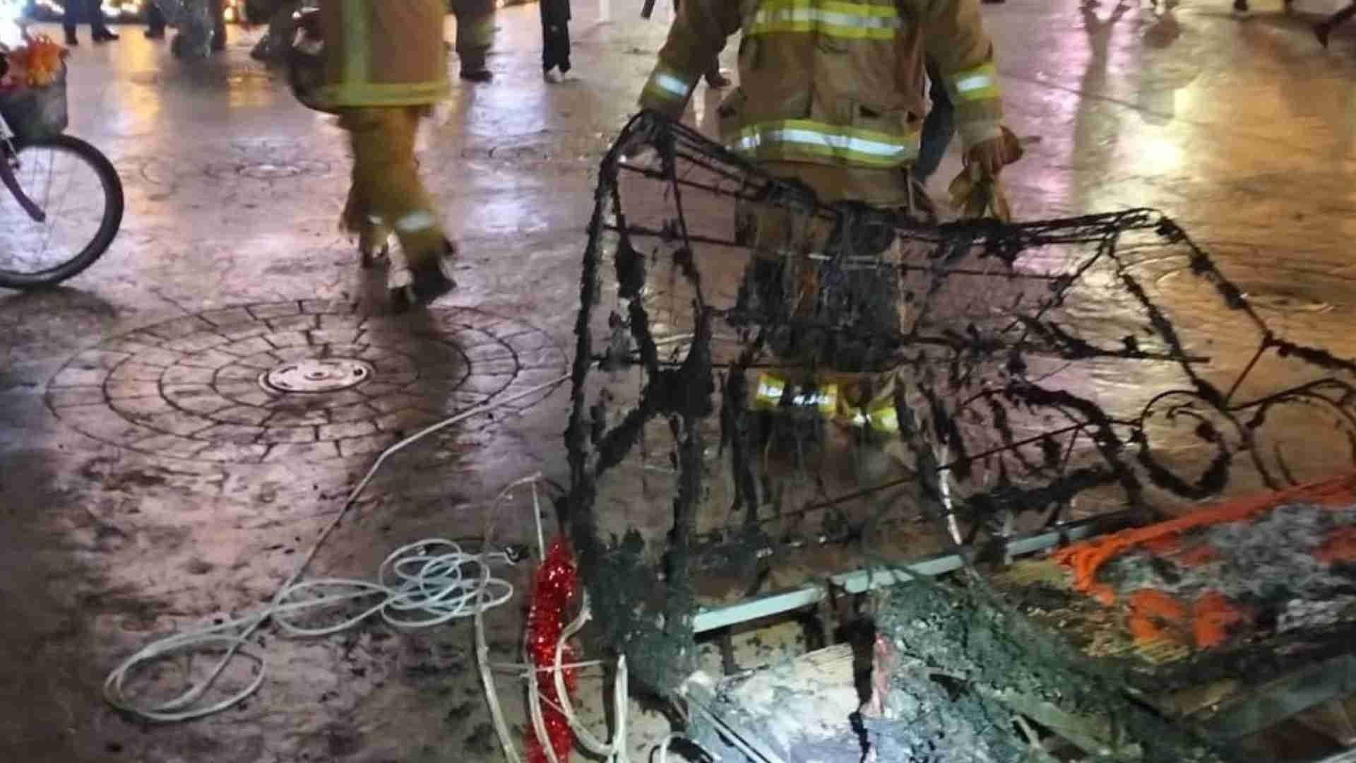 Menores Provocan Incendio de Trineo Navideño en Ezequiel Montes, Querétaro