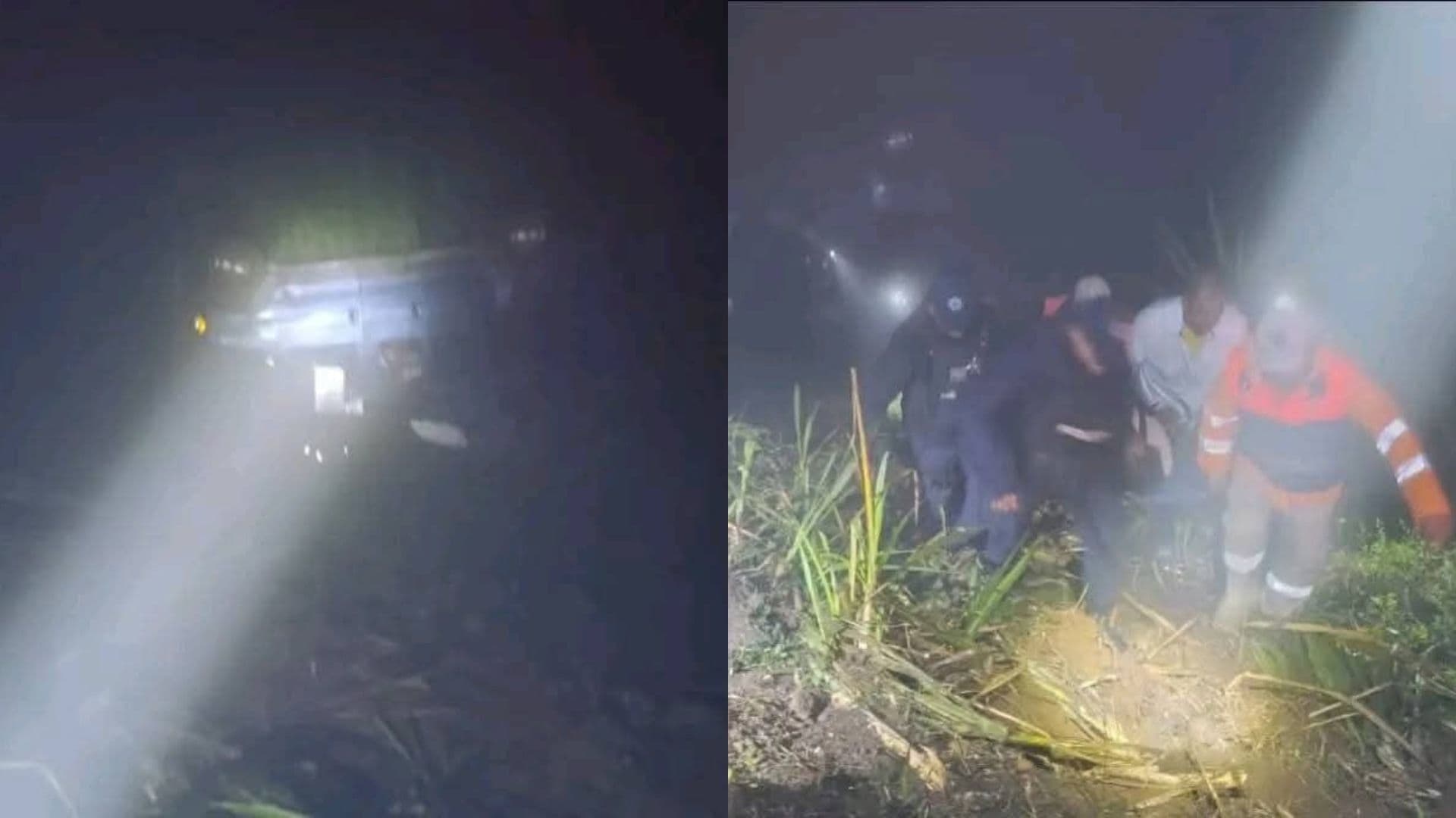 Vehículo Sale del Camino y Cae a Barranco en Carretera de Totutla; Hay Cuatro Lesionados