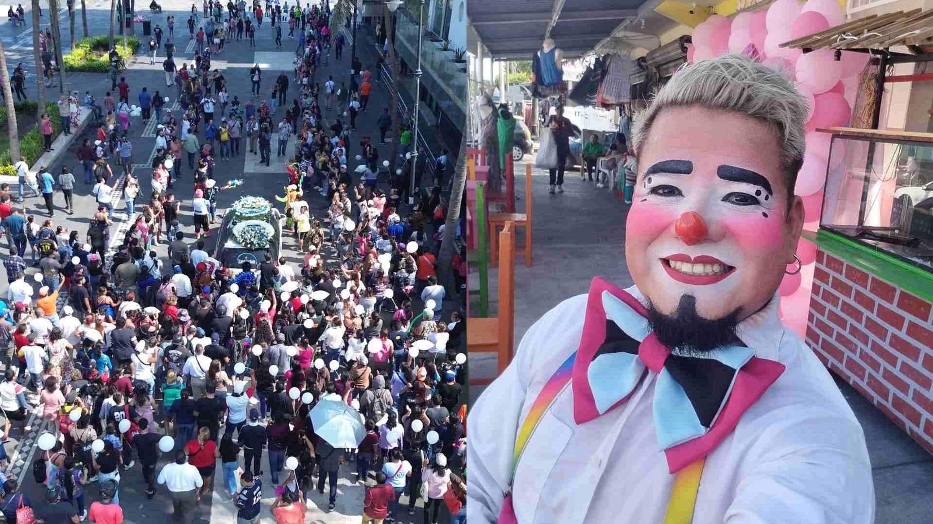 Rinden Homenaje de Cuerpo Presente en Malecón a "Tun Tun", Payaso Fallecido en Veracruz
