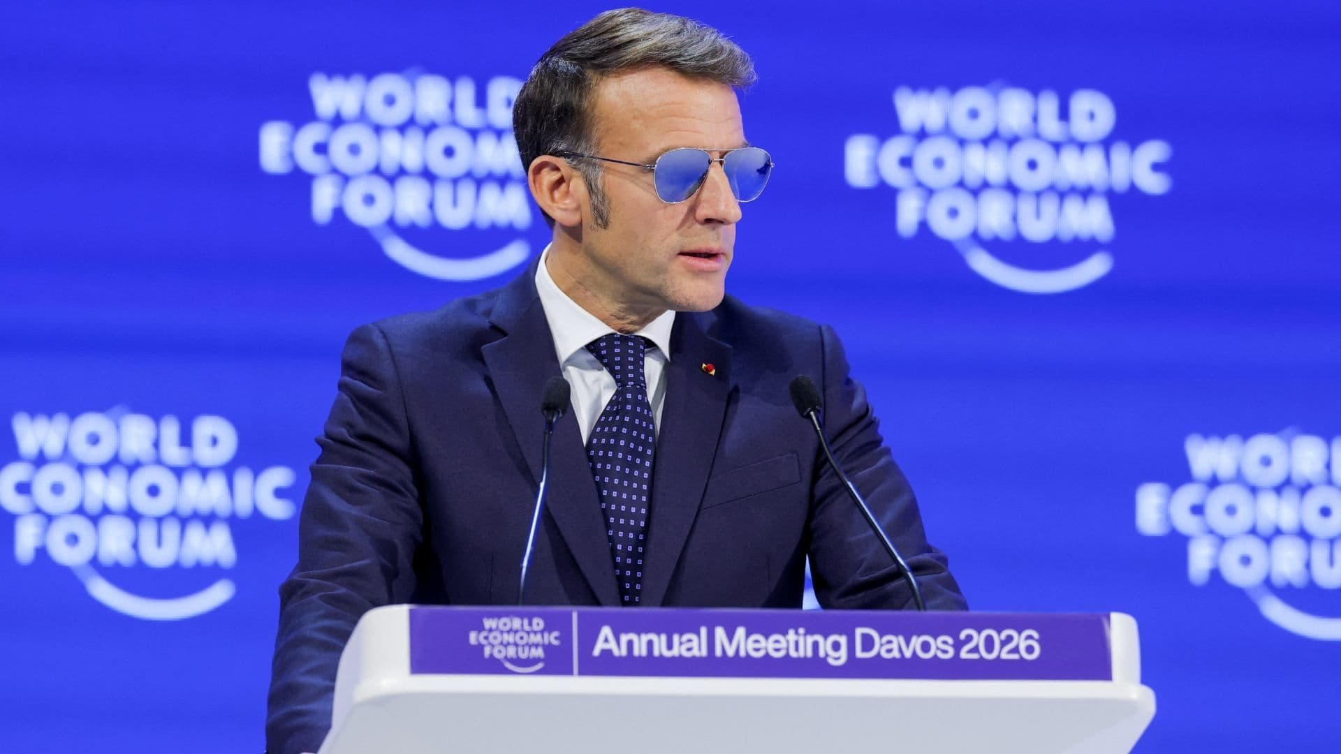 Emmanuel Macron en Davos 2026: Groenlandia y Aranceles de Trump, los temas de su Discurso