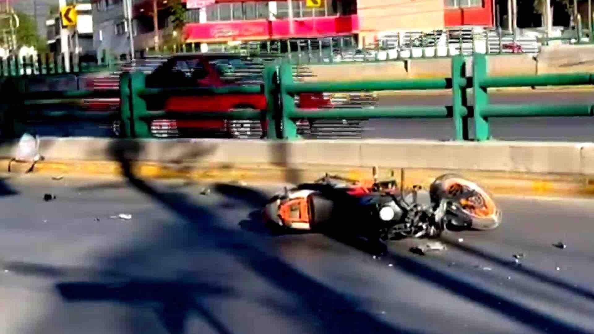 Motociclista Derrapa y Muere en Paseo Tollocan, en Toluca, Edomex