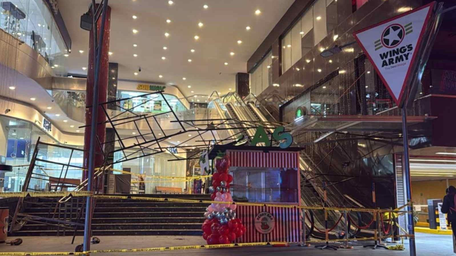 Deja Dos Heridos Caída de Andamio en Plaza Sama Center de la Colonia Vértiz Narvarte en CDMX