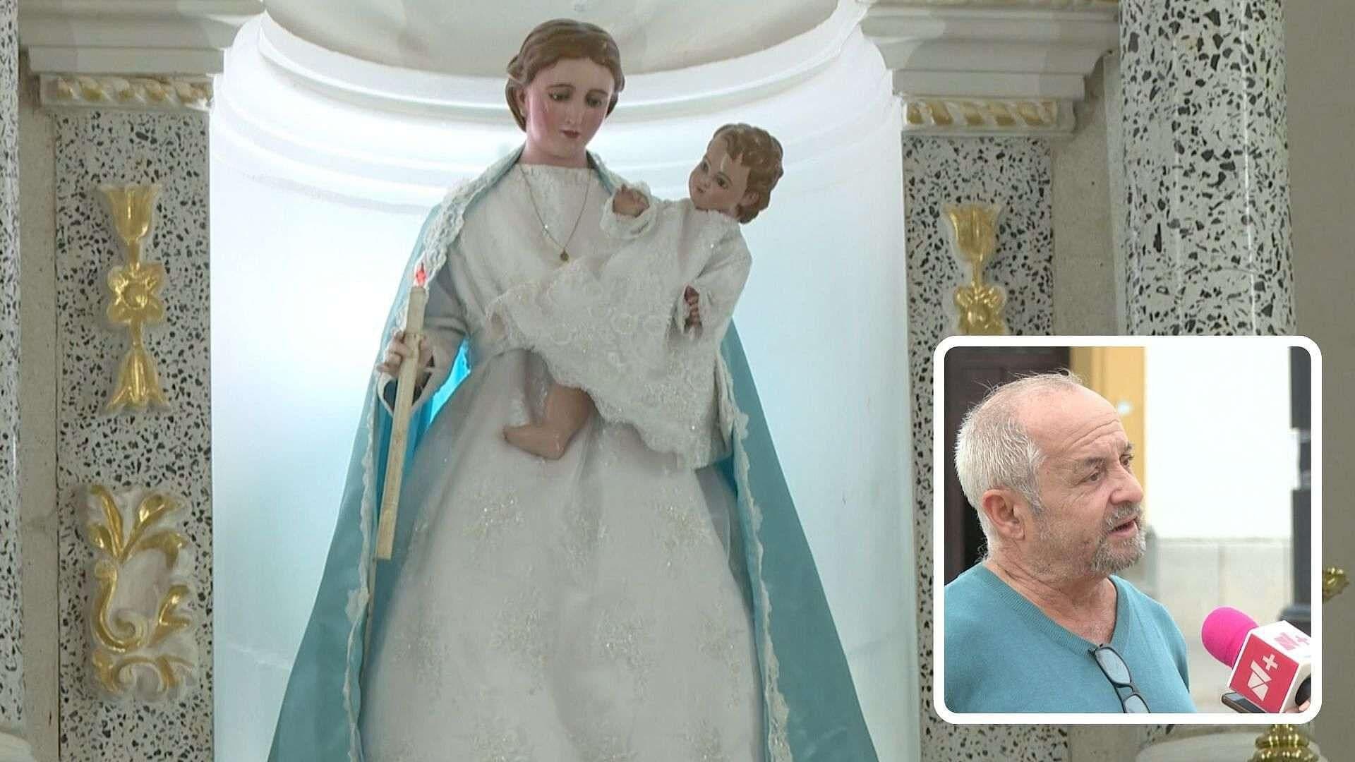 Jaime Dávila Viste a la Virgen de la Candelaria en Villa de Seris en Hermosillo