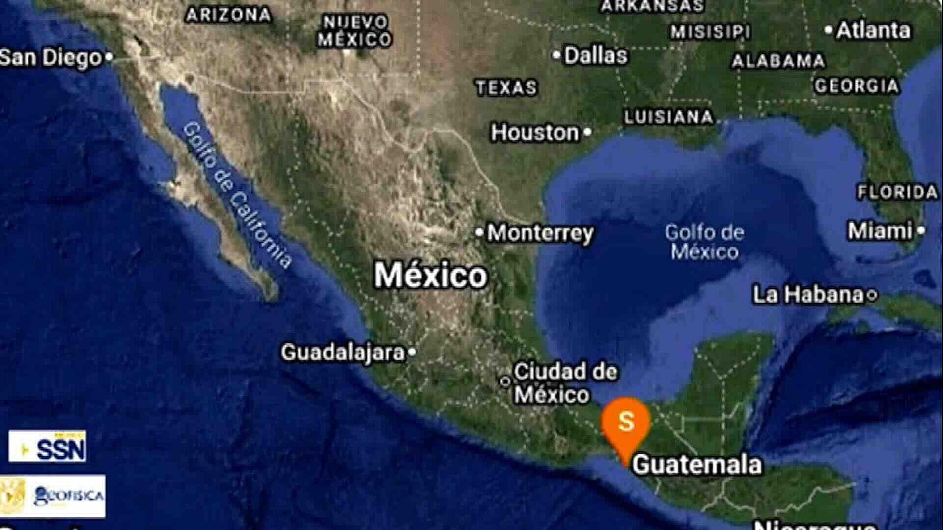 Sismo de Magnitud 4.2 Sacude Chiapas; Epicentro a 46 km al Oeste de Pijijiapan
