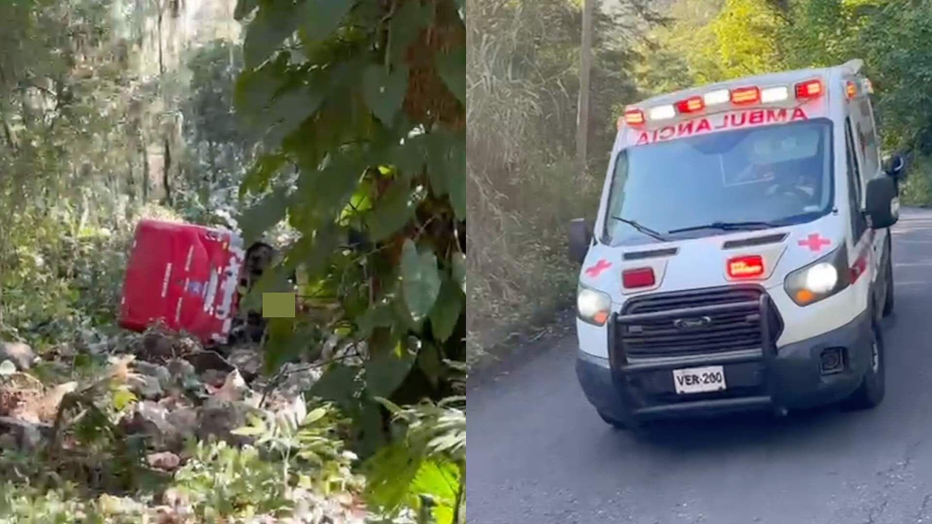 Autobús Cae a Barranco de Más de 20 Metros de Profundidad en Naranjal, Veracruz