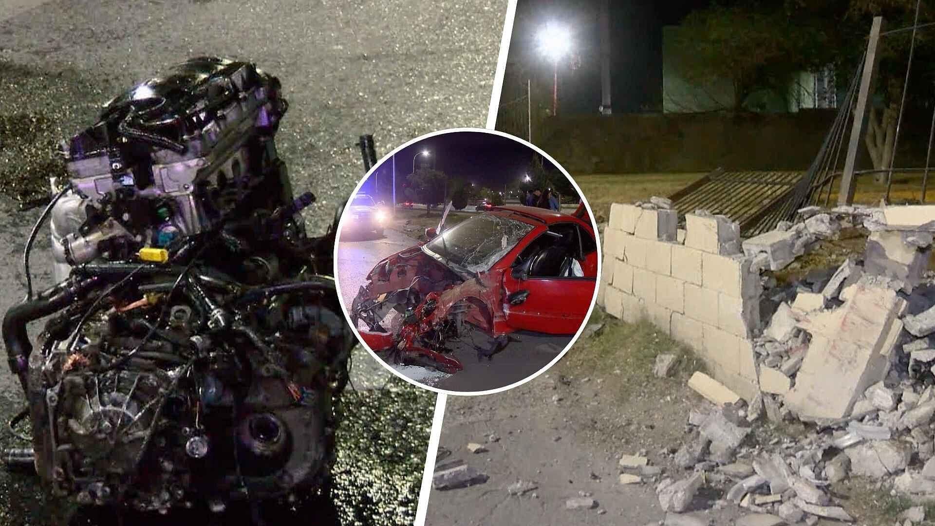 Conductor Choca Contra Barda de la UACJ y Se le Sale Motor