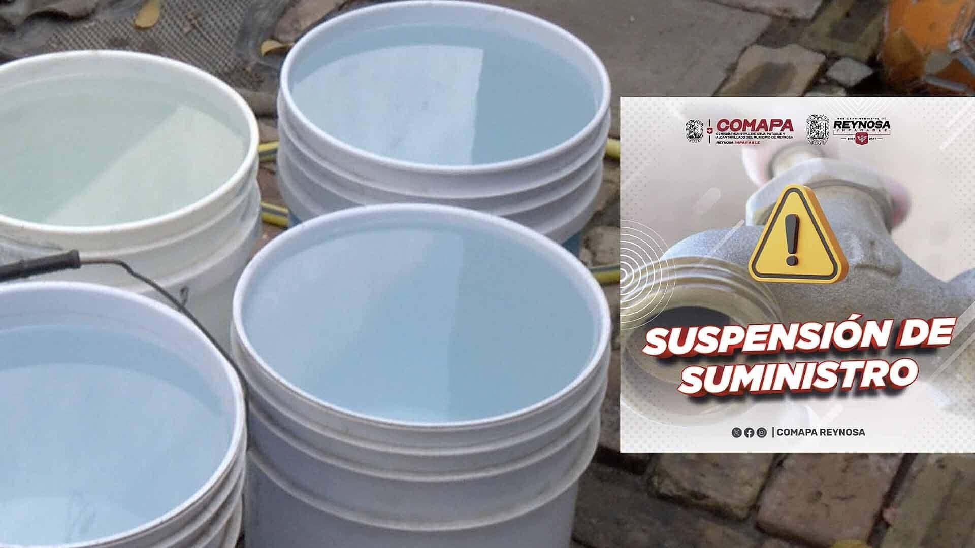 Comapa Anuncia Suspensión de Agua en Sector Granjas de Reynosa