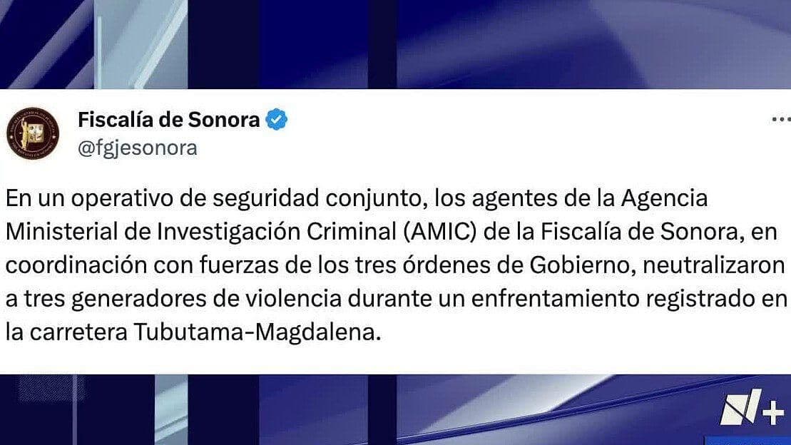 Generadores de Violencia son Abatidos en Tubutama